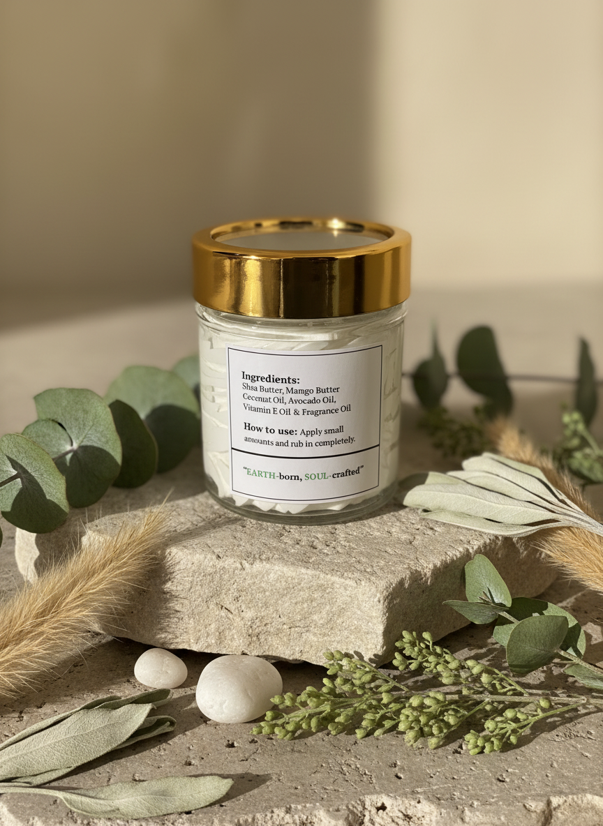 Whipped Body Butter 10oz - Dye-Free Natural Moisturizer | Shea & Mango Butter